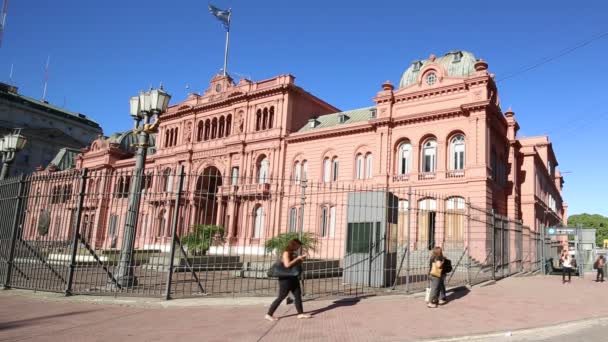 Argentina buenos aires casa rosada tidsinställd — Stockvideo