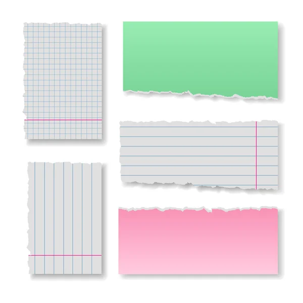 Note paper set — Stock Vector