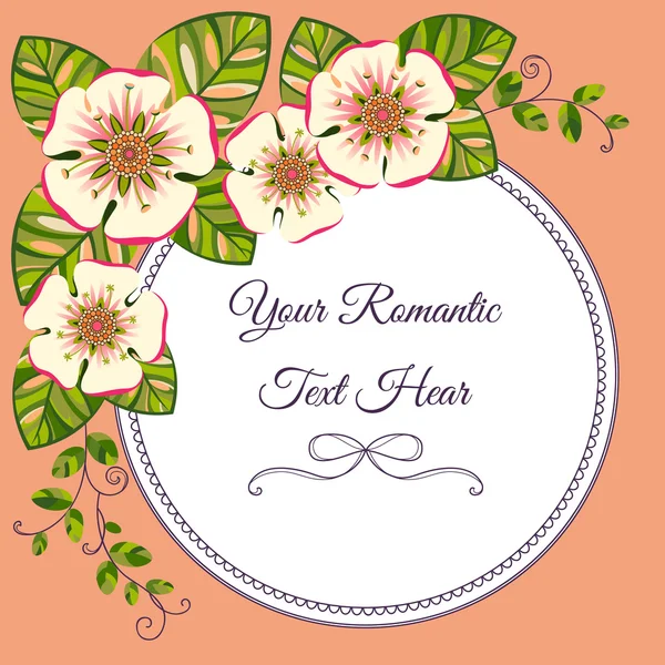 Vintage kaart met florale elementen — Stockvector