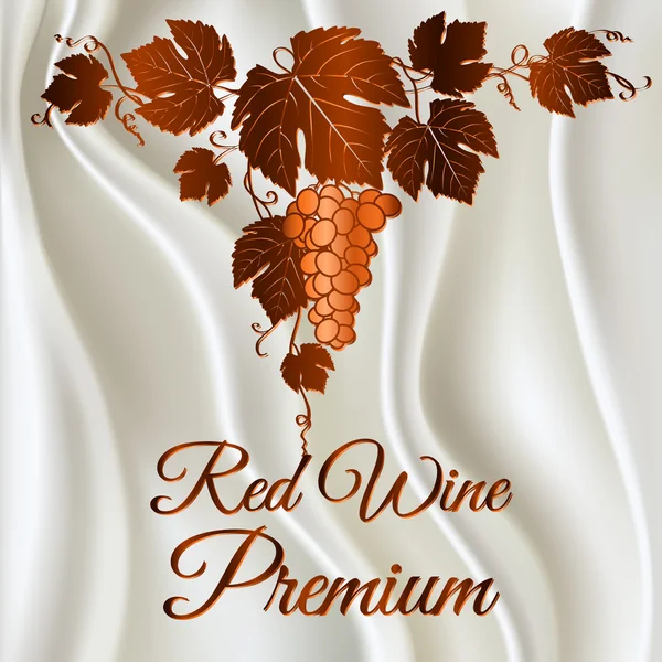 Bouquet de raisins rouges sur un chiffon blanc — Image vectorielle