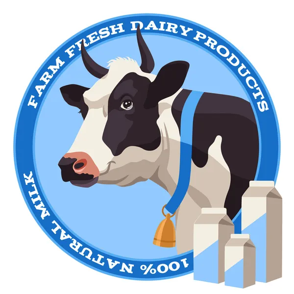 Vaca e leite Ilustração De Stock