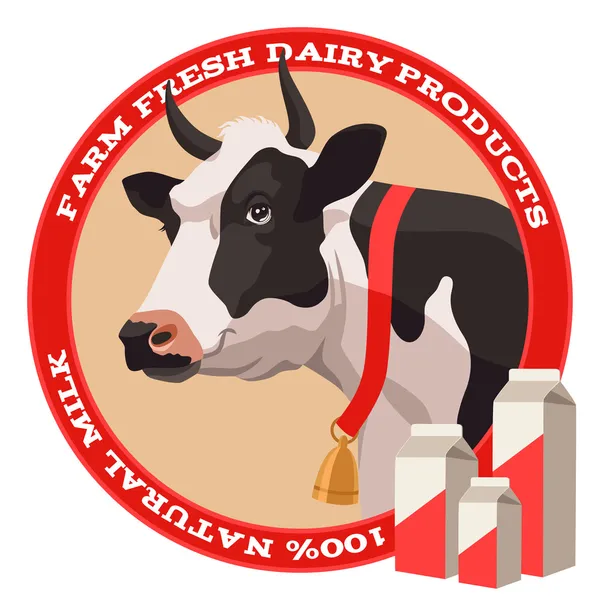Vaca e leite Ilustrações De Stock Royalty-Free