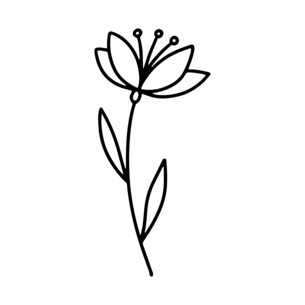 Χαριτωμένο Λουλούδι Στυλ Doodle Συγχαρητήρια Για Την Ημέρα Του Αρραβώνα — Διανυσματικό Αρχείο