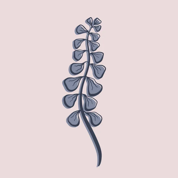 Vektorová Ilustrace Květiny Kresleném Stylu Krásný Botanický Květinový Design Ručně — Stockový vektor