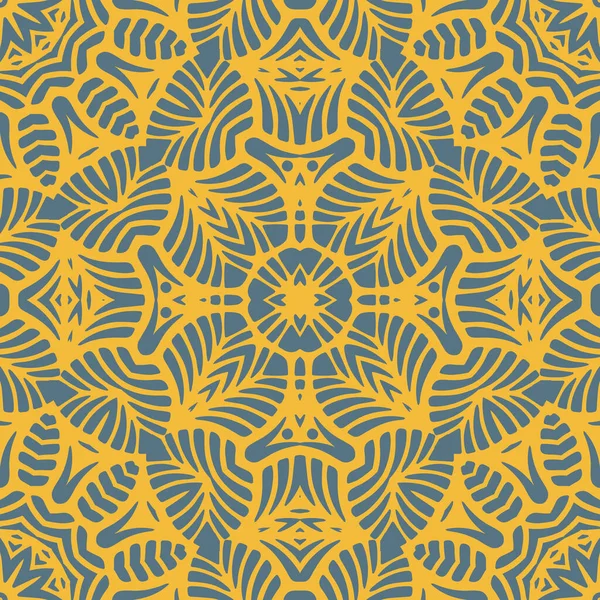 Geometrik desenli kusursuz dekoratif yuvarlak süs. Doğulu çiçek dantel taşıyıcısı. Duvar kağıdı davet dekorasyonu için lüks desen.