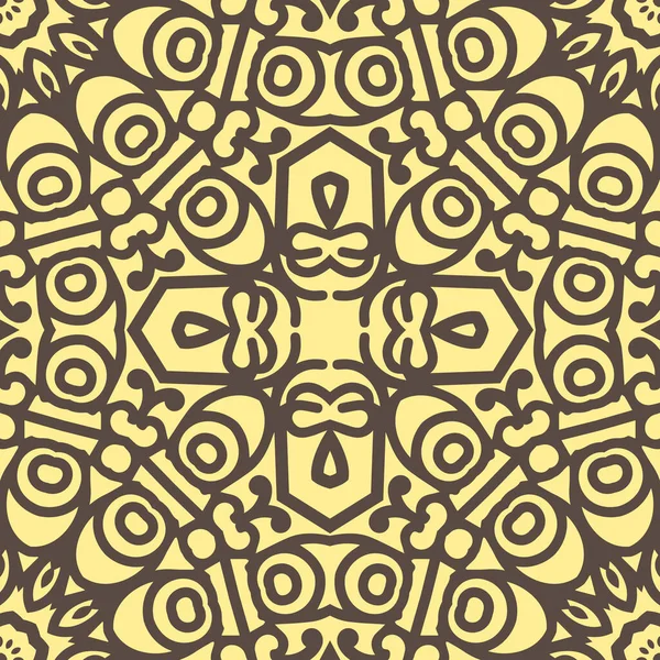 Indian Seamless Mandala Pattern Декоративний Квітковий Дизайн Ісламська Арабська Мотив — стоковий вектор