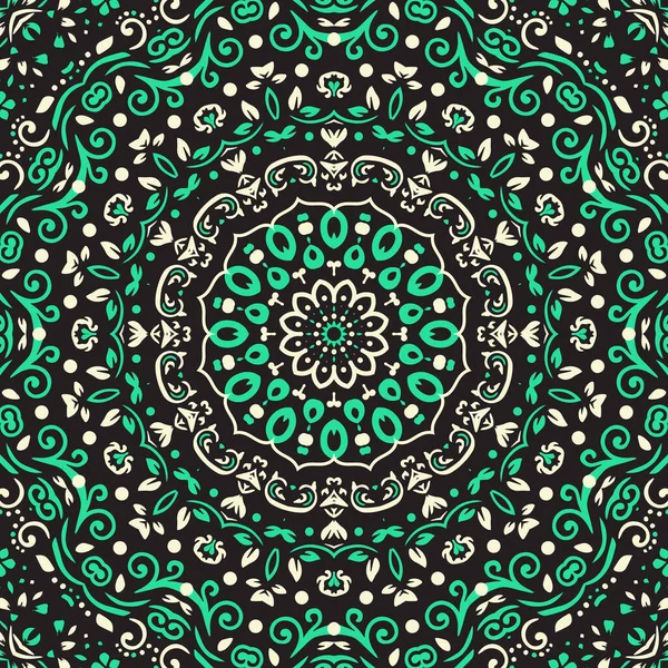 Kusursuz Hint mandala deseni. Dekoratif çiçek tasarımı. İslam Arap motifleri. Doğulu tekstil tasarımı.