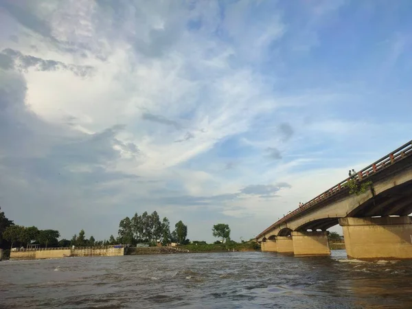 Most Mohonpur Rzece Atrai Położony Dinajpur Bangladesz — Zdjęcie stockowe