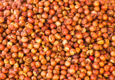 Kızarmış bezelye. Bangladeş 'in sokak yemekleri ucuza..