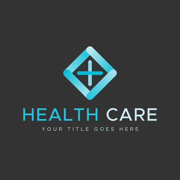 Healthcare Logo Blue White Color Minimal Logo Design Abstract Logo — Stock vektor