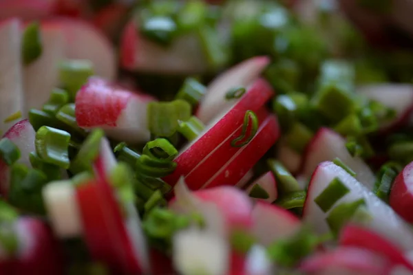 Salad Food Tomato Vegetable Healthy Fresh Lettuce Meal Plate Tomatoes — Photo