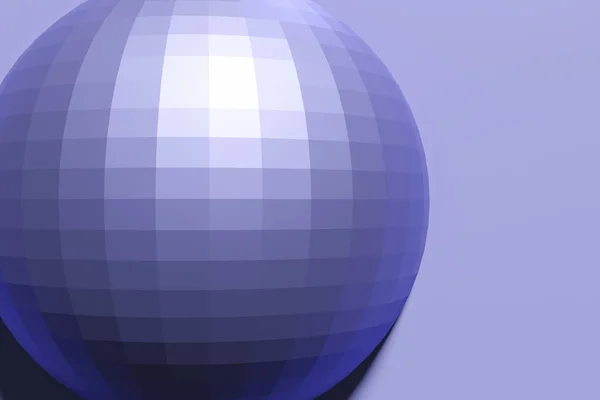 3d baixa esfera poli em um fundo violeta — Fotografia de Stock