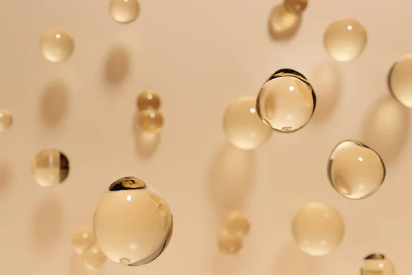 3d renderização de belas gotas de ouro de soro rosto para o seu projeto de beleza — Fotografia de Stock