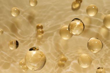 Güzellik projeniz için 3 boyutlu güzel altın yüz serumu.