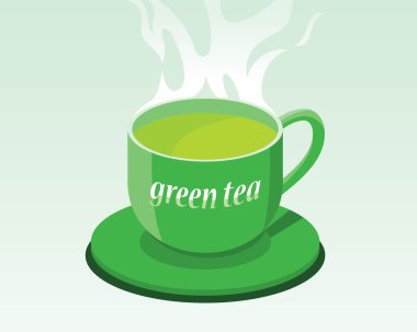 çay fincanı yeşil renkli