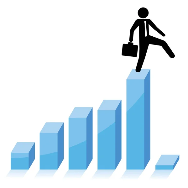 Empresário caindo do gráfico —  Vetores de Stock