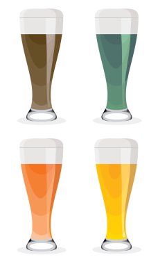 bira bardağı seti, ışık, kırmızı, siyah ve yeşil bira