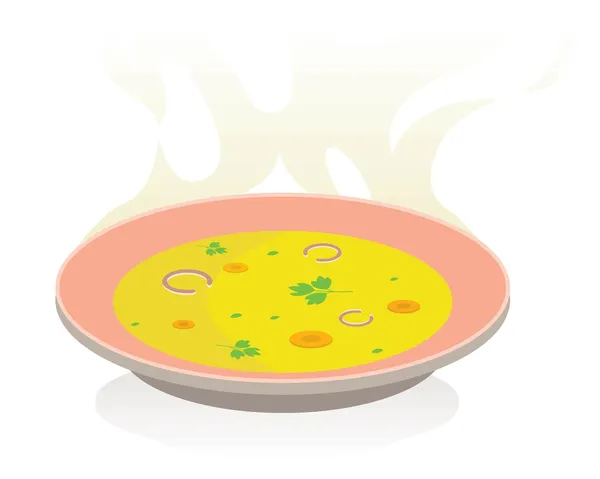 Suppe mit Gemüse — Stockvektor