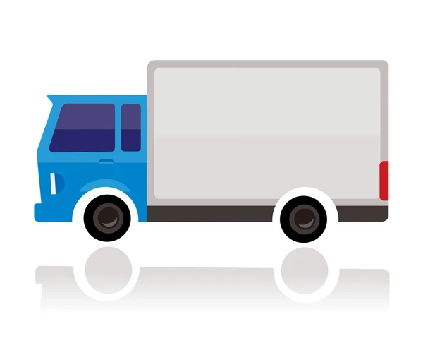 Piccolo camion, divertente stile cartone animato — Vettoriale Stock