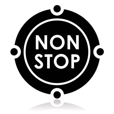 non stop sign, vector illustration