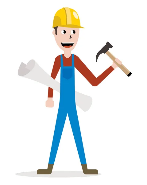 Icon Construction Worker Vector Illustration — Stockvector
