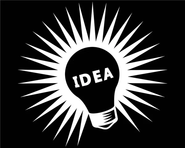 Idea Light Bulb Icon Vector Illustration — Stock Vector