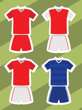 abstract football or soccer jersey set
