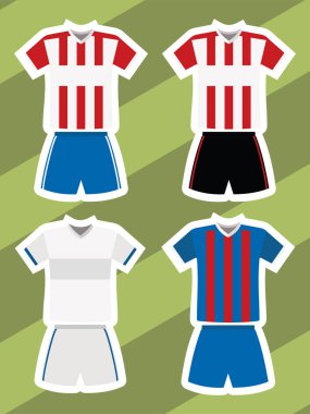 abstract football or soccer jersey set