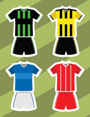 abstract football or soccer jersey set
