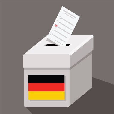 ballot box with flag of Germany