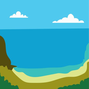 Sahil manzaralı deniz