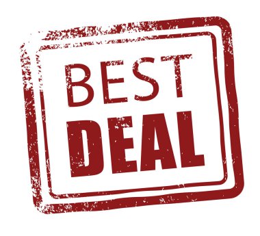 En iyi anlaşma yazılı kırmızı kauçuk damga 