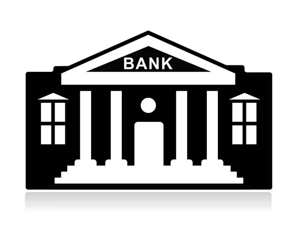 Икона Банка Изолированы Белом Фоне — стоковый вектор
