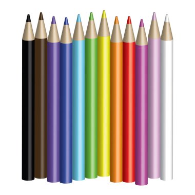 pencils in various colors arranged randomly