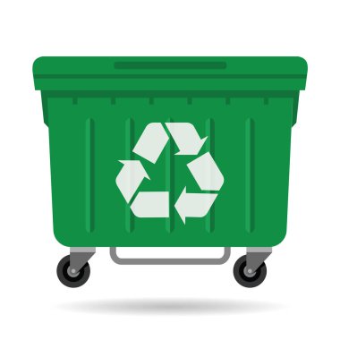 big waste container green color