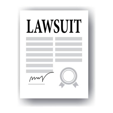 Dava kağıdı beyaz arkaplanda izole edildi