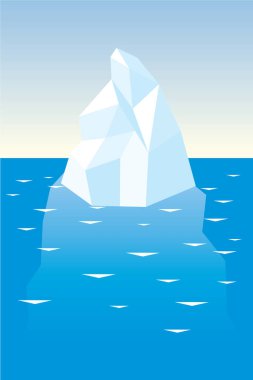 Açık havada denizdeki buzdağı