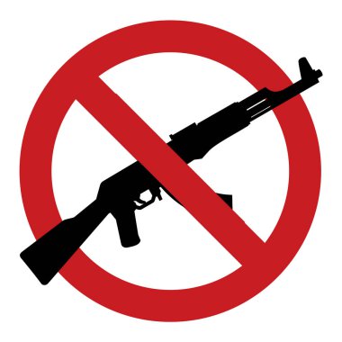 no guns red sign