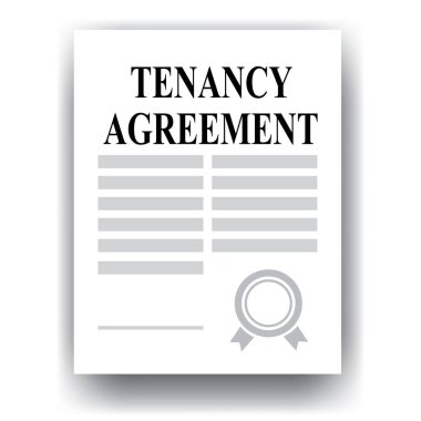 Beyaz arka planda kira sözleşmesi 