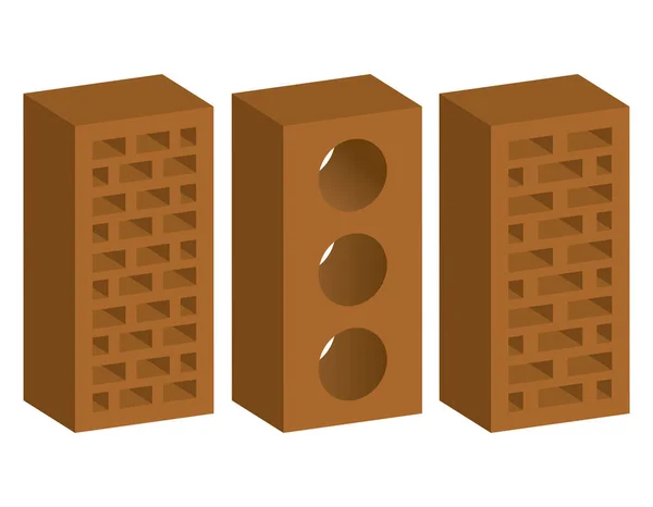 Briques Types Comme Isométrique — Image vectorielle