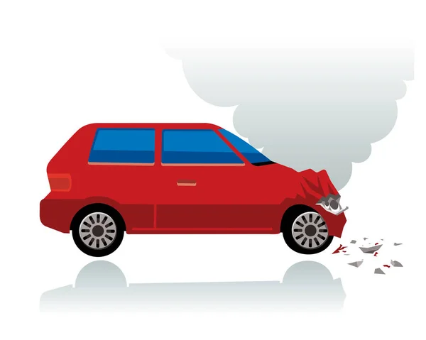 Coche Rojo Sobre Fondo Blanco Ilustración Vectorial — Vector de stock