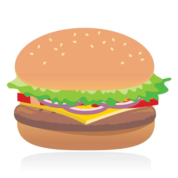 Χάμπουργκερ Cheeseburger Fast Food — Διανυσματικό Αρχείο