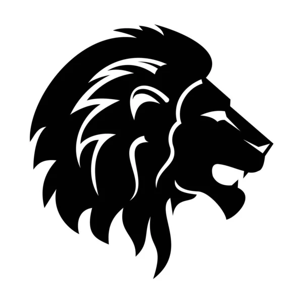 Lion Noir Blanc — Image vectorielle