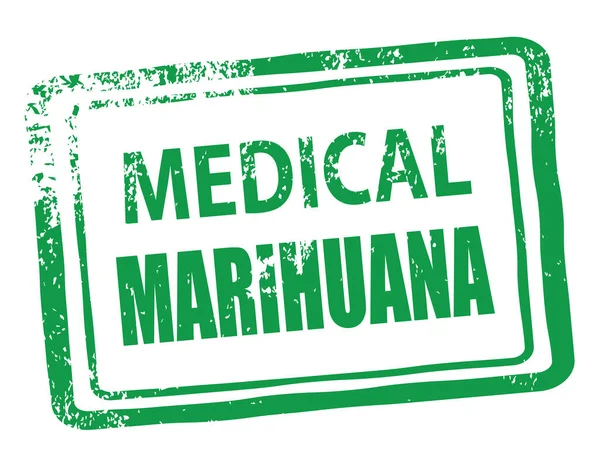 Timbre Vert Marihuana Médicale — Image vectorielle