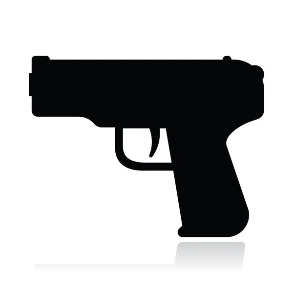 Pistola Pistola Arma Fuego Pequeña Pistola Policial Militar Ilustración Vectorial — Vector de stock