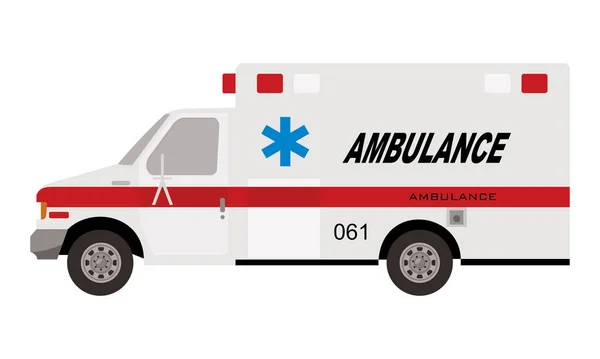 Ambulans Lastbil Vitt — Stock vektor