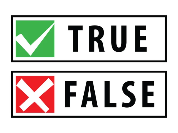 Selos Borracha Verdadeiros Falsos Botões Isolados Fundo Branco —  Vetores de Stock