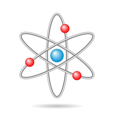 atom veya molekül, vektör çizimi