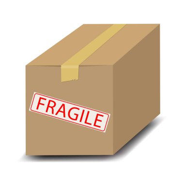 Kırılgan etiketli karton kutu