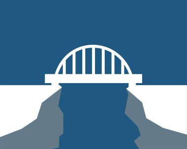 Kanyonun iki tarafını birbirine bağlayan köprü.